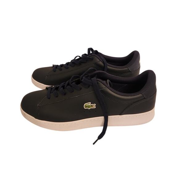 Lacoste Men\'s Carnaby Set Leather Sneakers Navy Blue 11.5